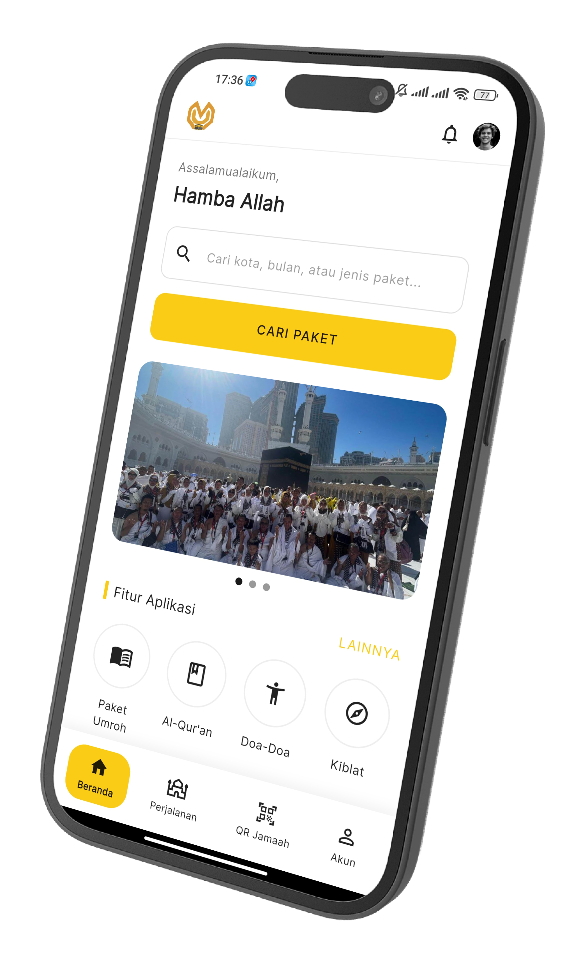 MU Travel App Mockup